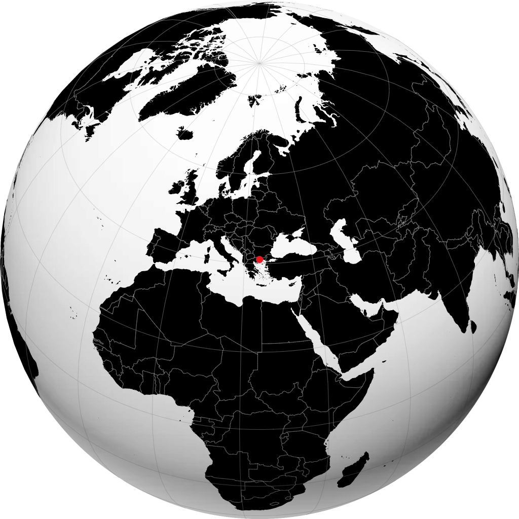 Kavala sur le globe