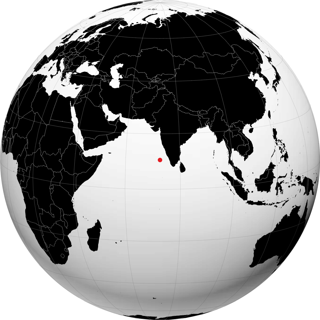Kavaratti sur le globe
