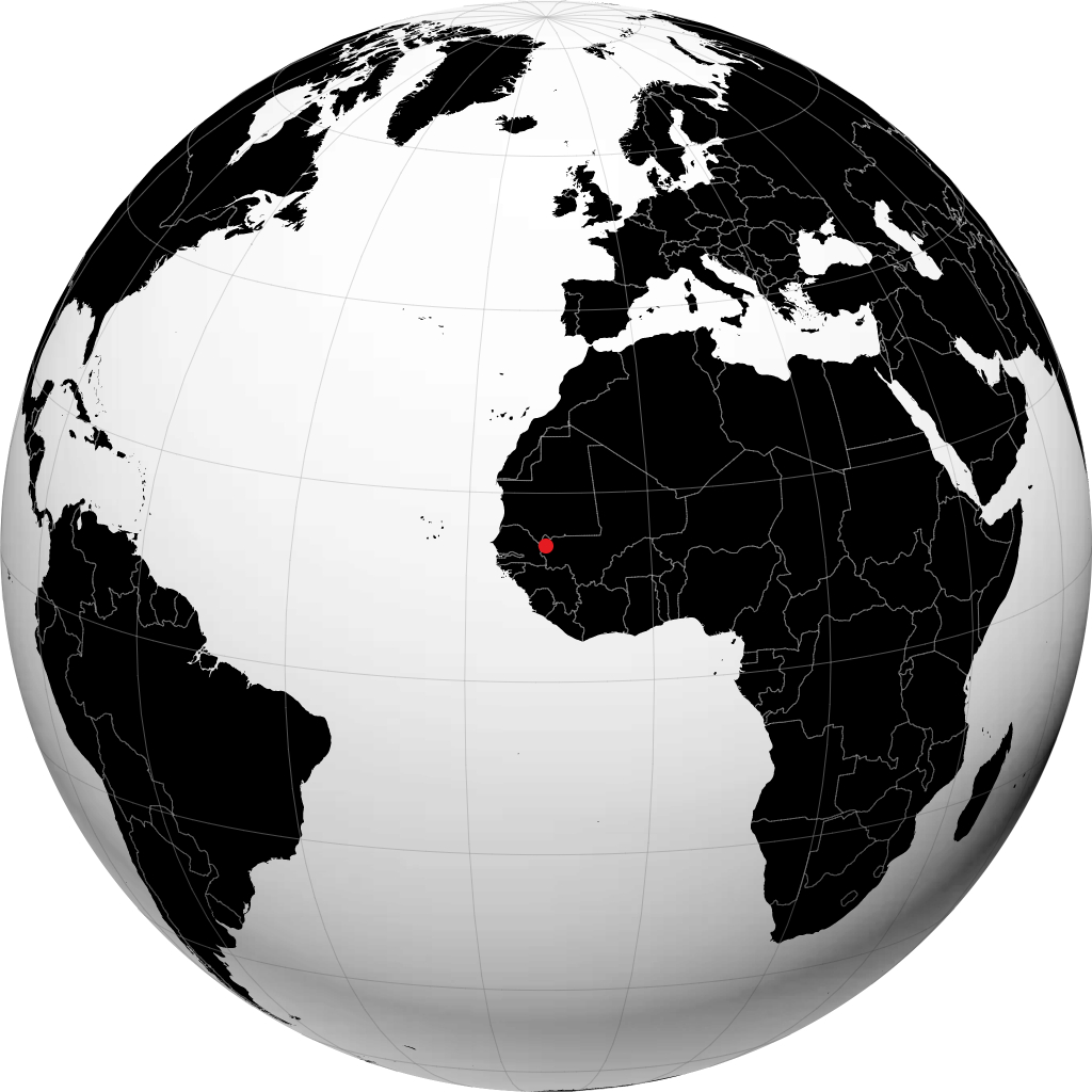 Kayes sur le globe