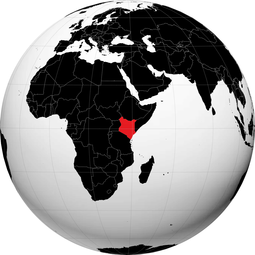 Kenya sur le globe