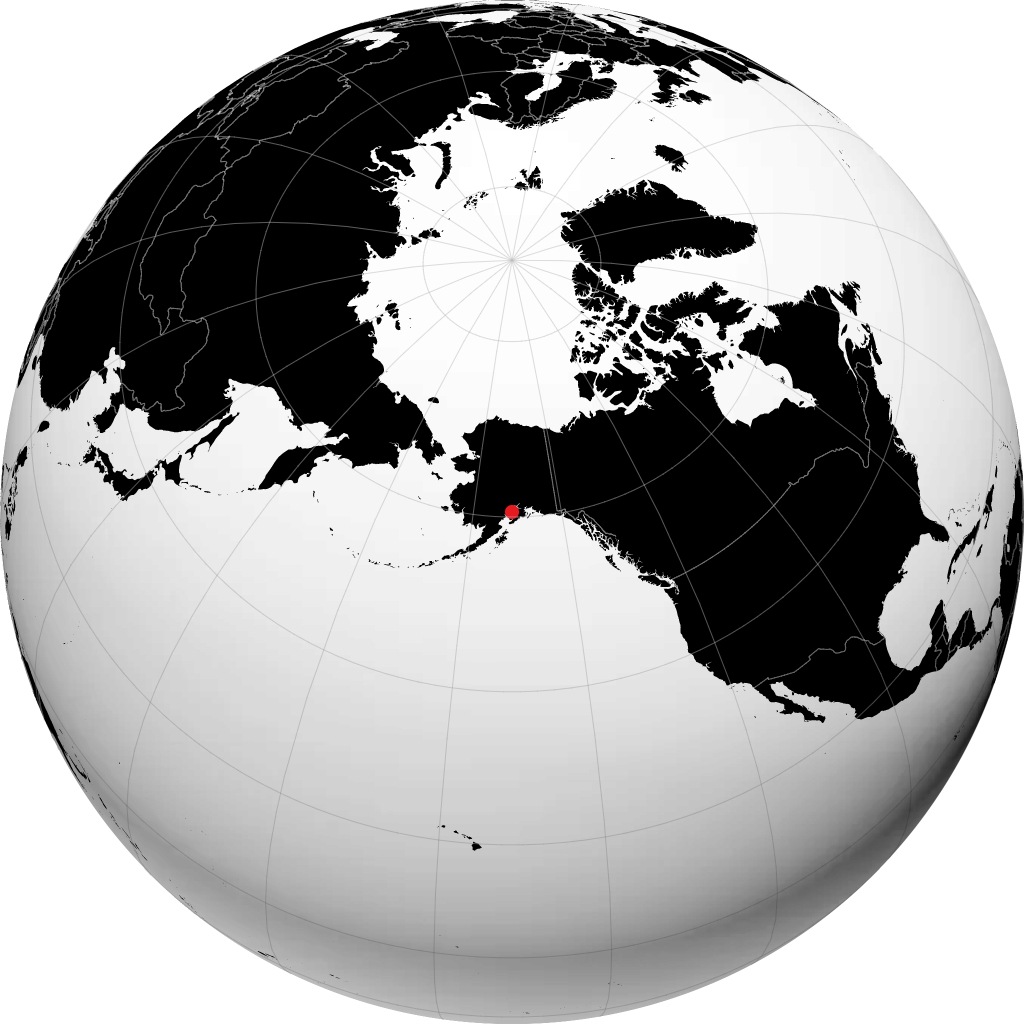 Kenai sur le globe