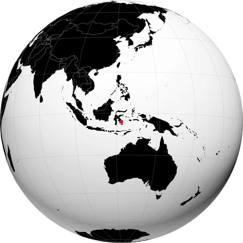 Kendari sur le globe
