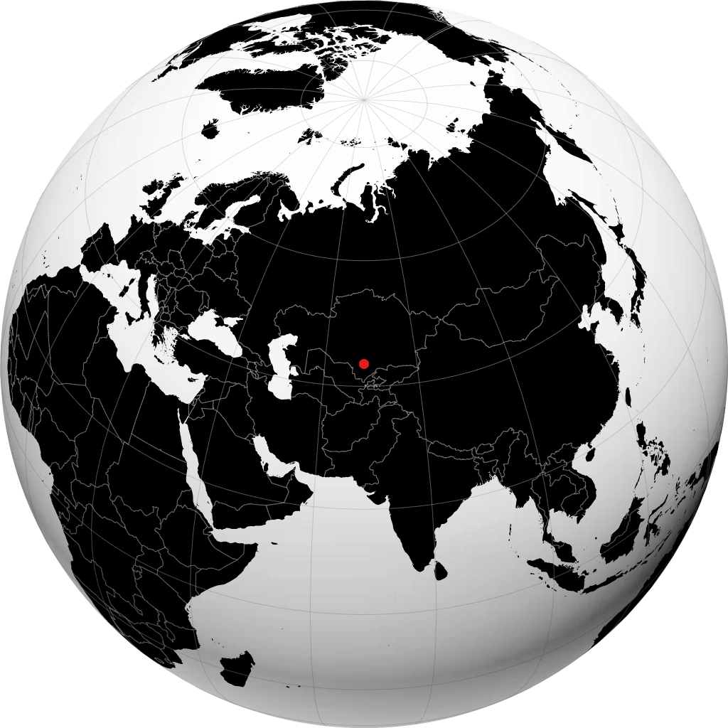 Kentau sur le globe