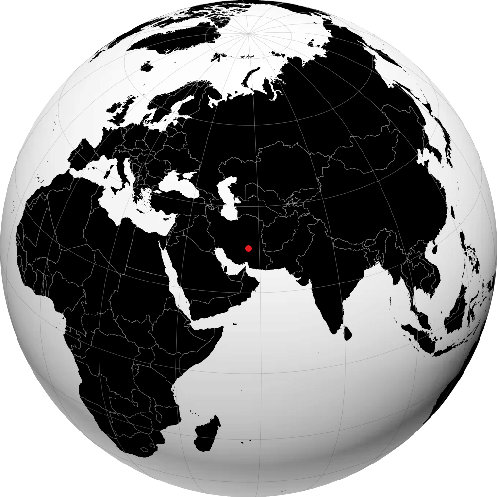 Kerman sur le globe