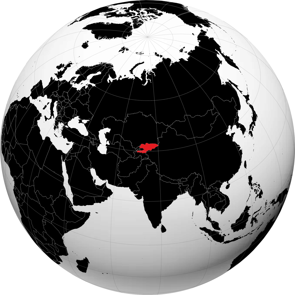 Kirghizistan sur le globe