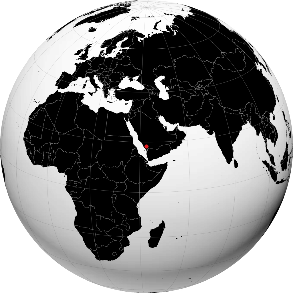 Khamis Mushait sur le globe