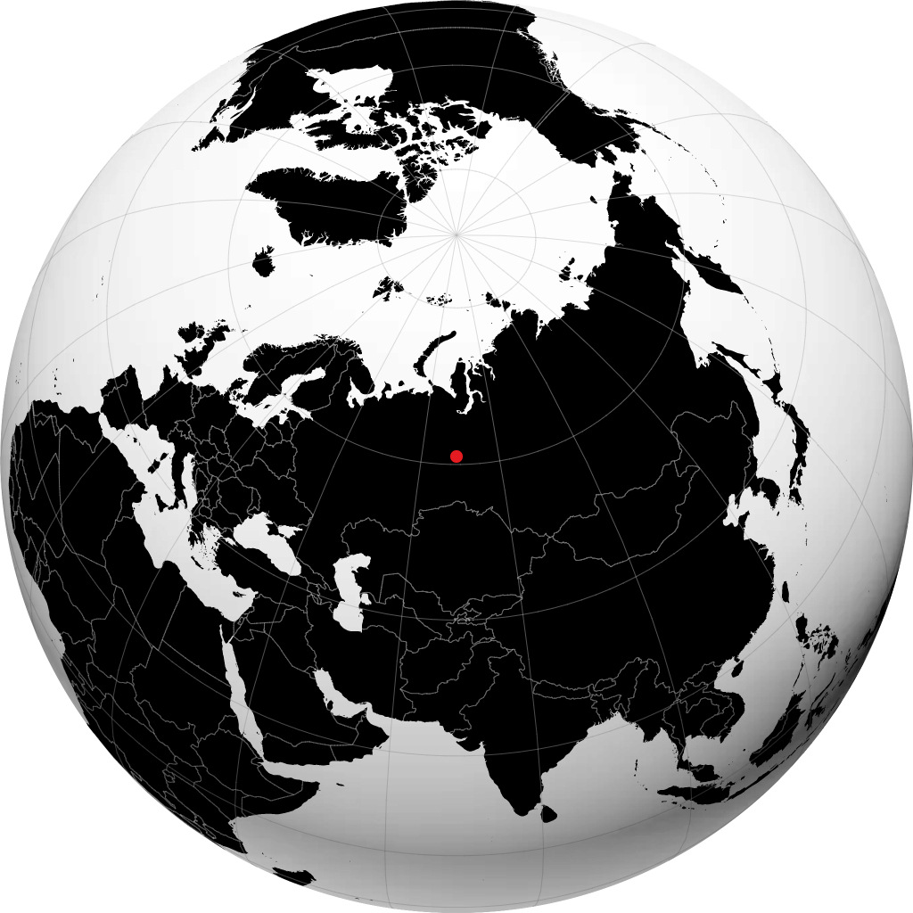 Khanty-Mansiysk sur le globe