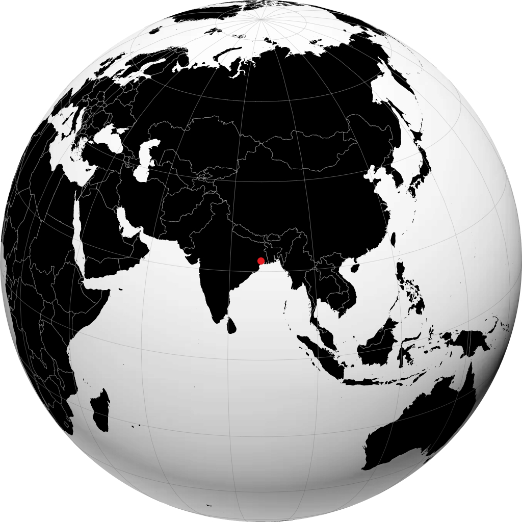 Kharagpur sur le globe