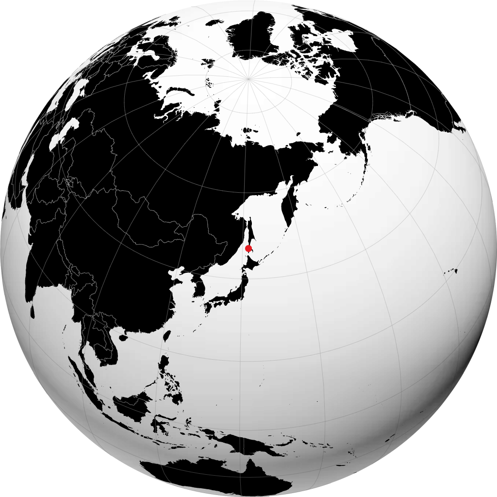 Kholmsk sur le globe