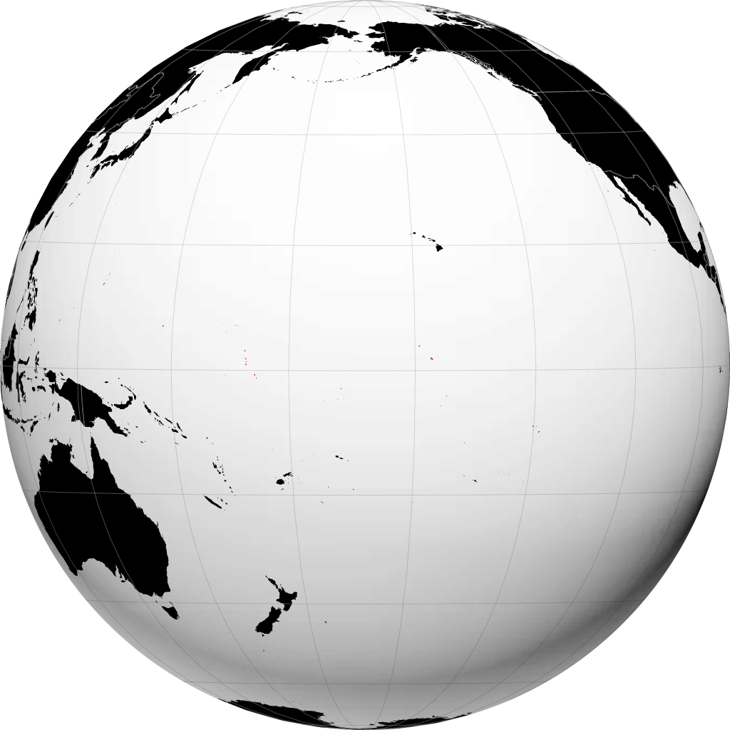 Kiribati sur le globe