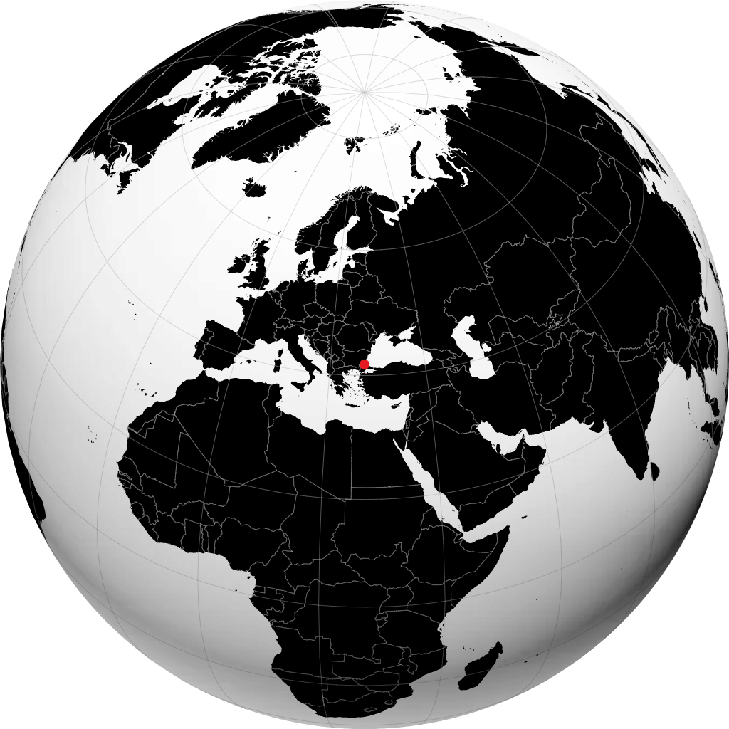 Kırklareli sur le globe
