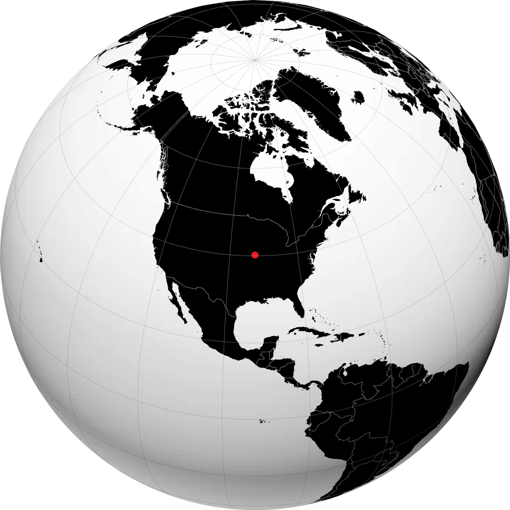 Kirksville sur le globe