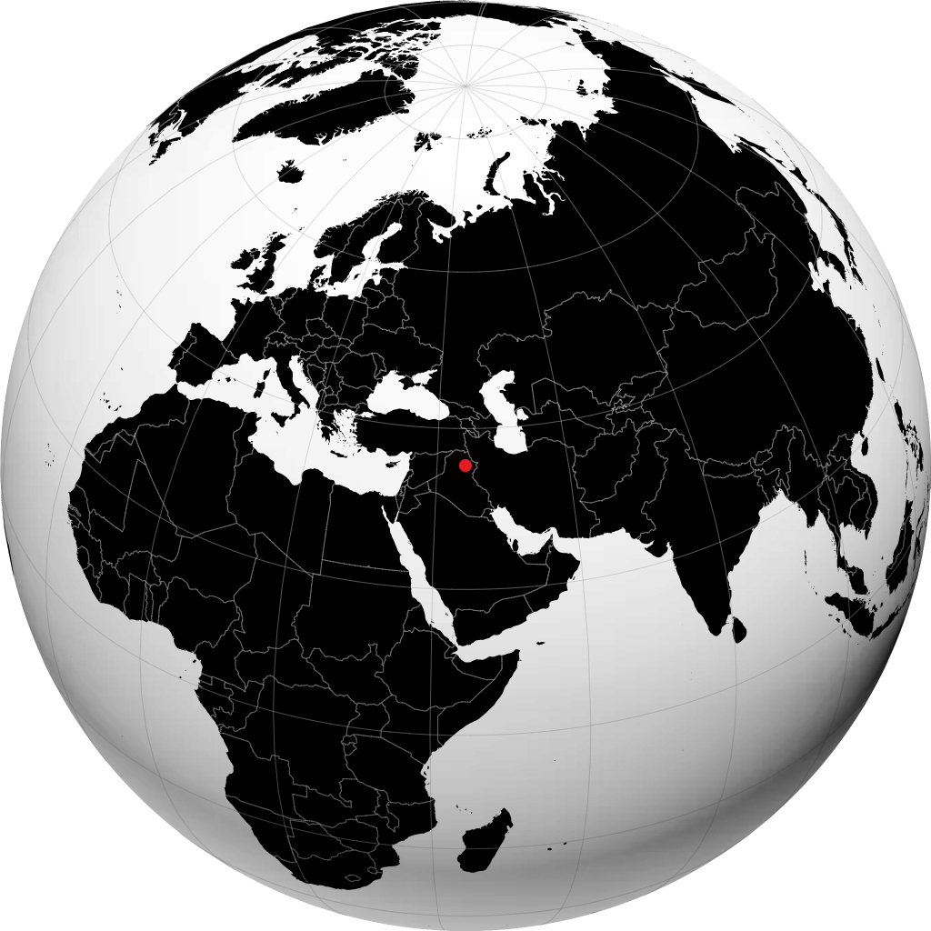 Kirkouk sur le globe