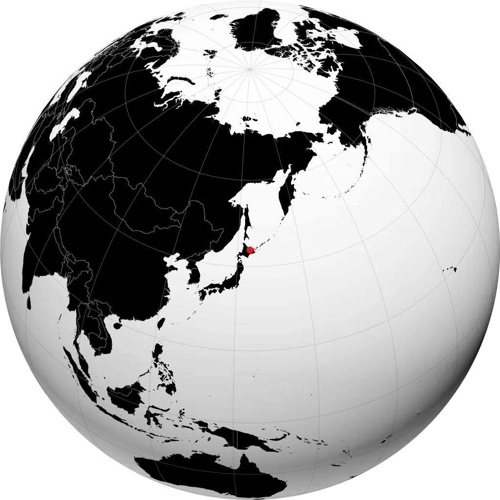 Kitami sur le globe
