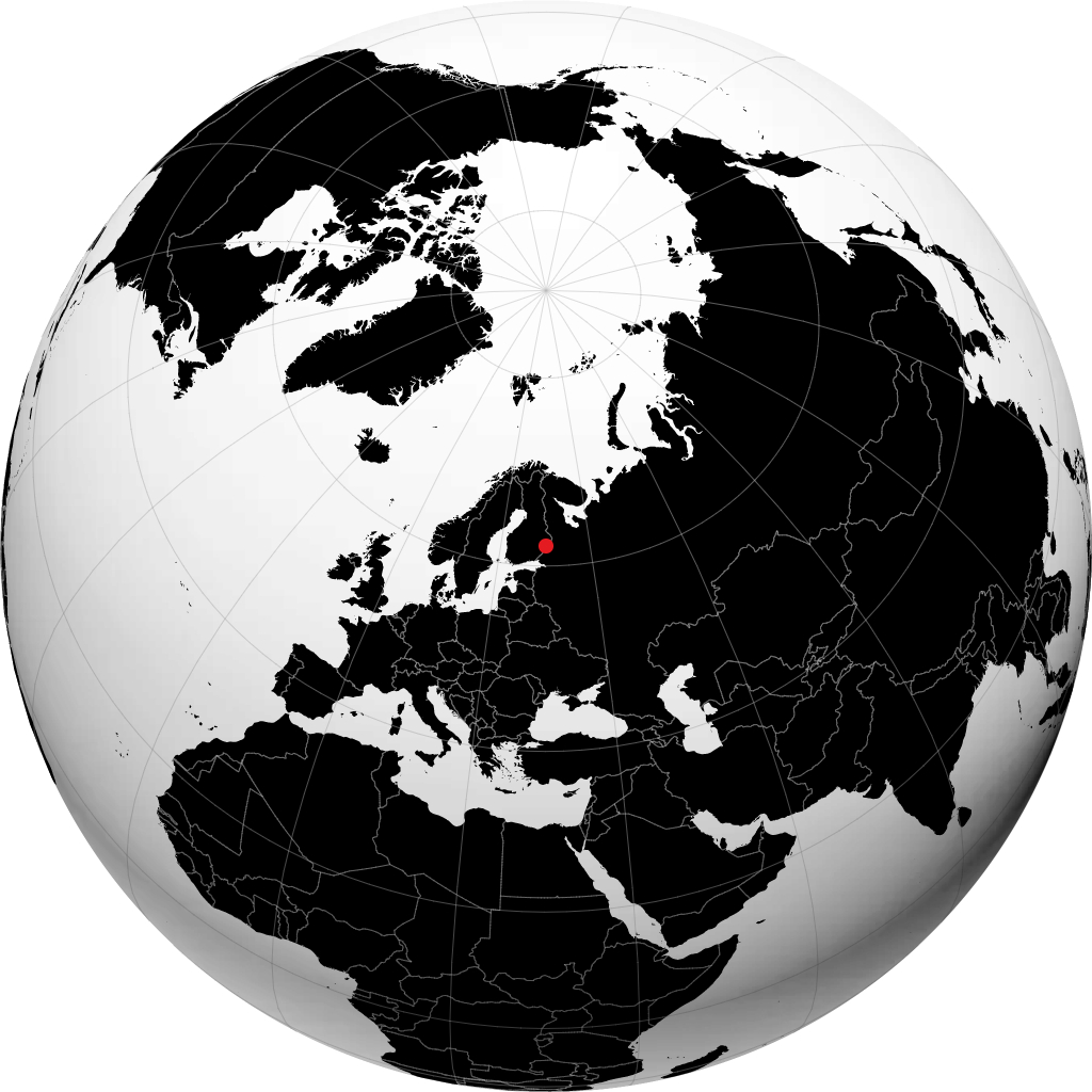 Kitee sur le globe