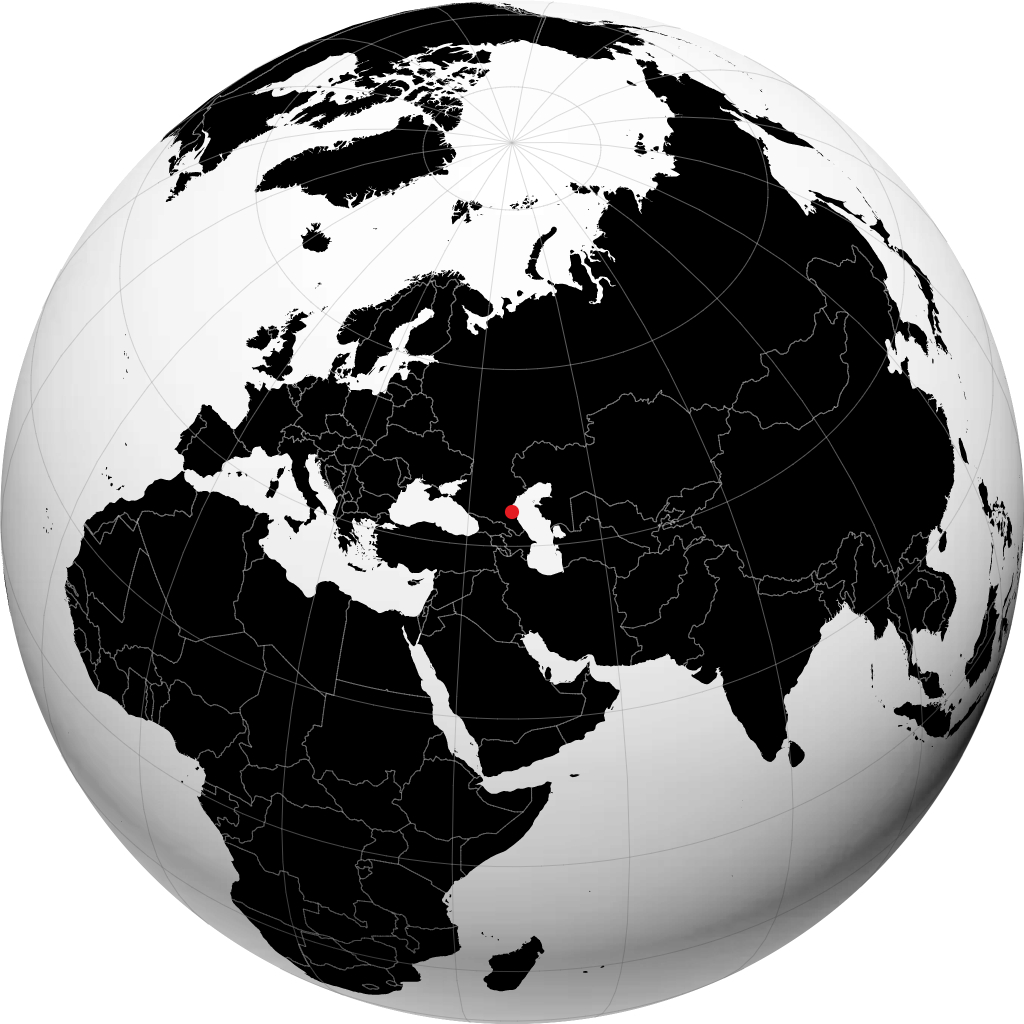 Kizlyar sur le globe