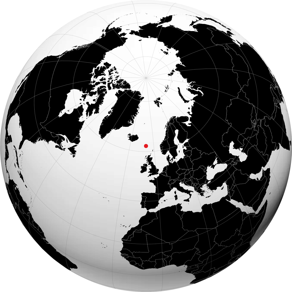 Klaksvík sur le globe