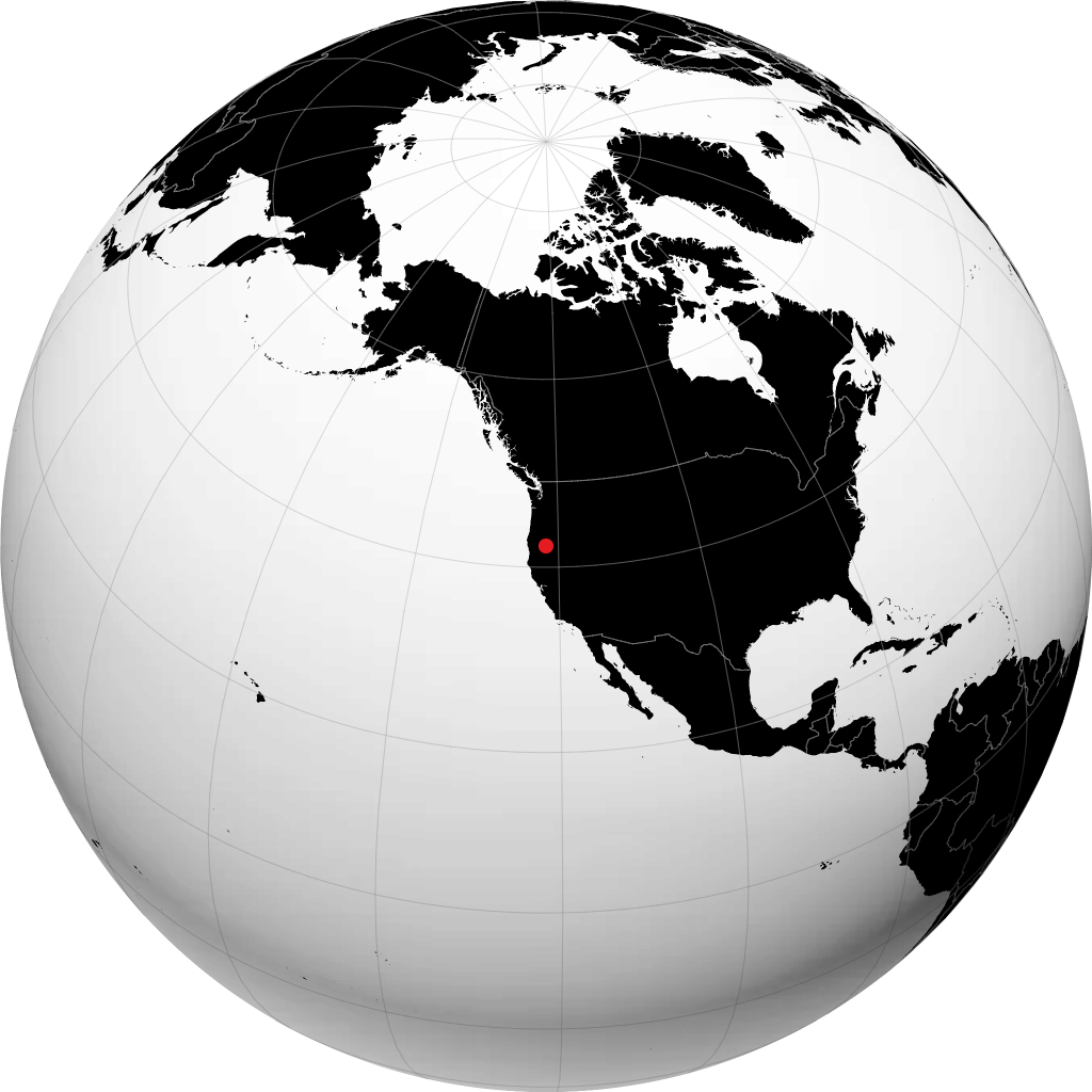 Klamath Falls sur le globe