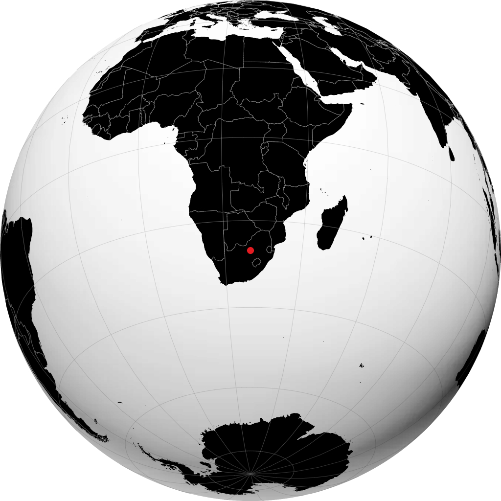 Klerksdorp sur le globe