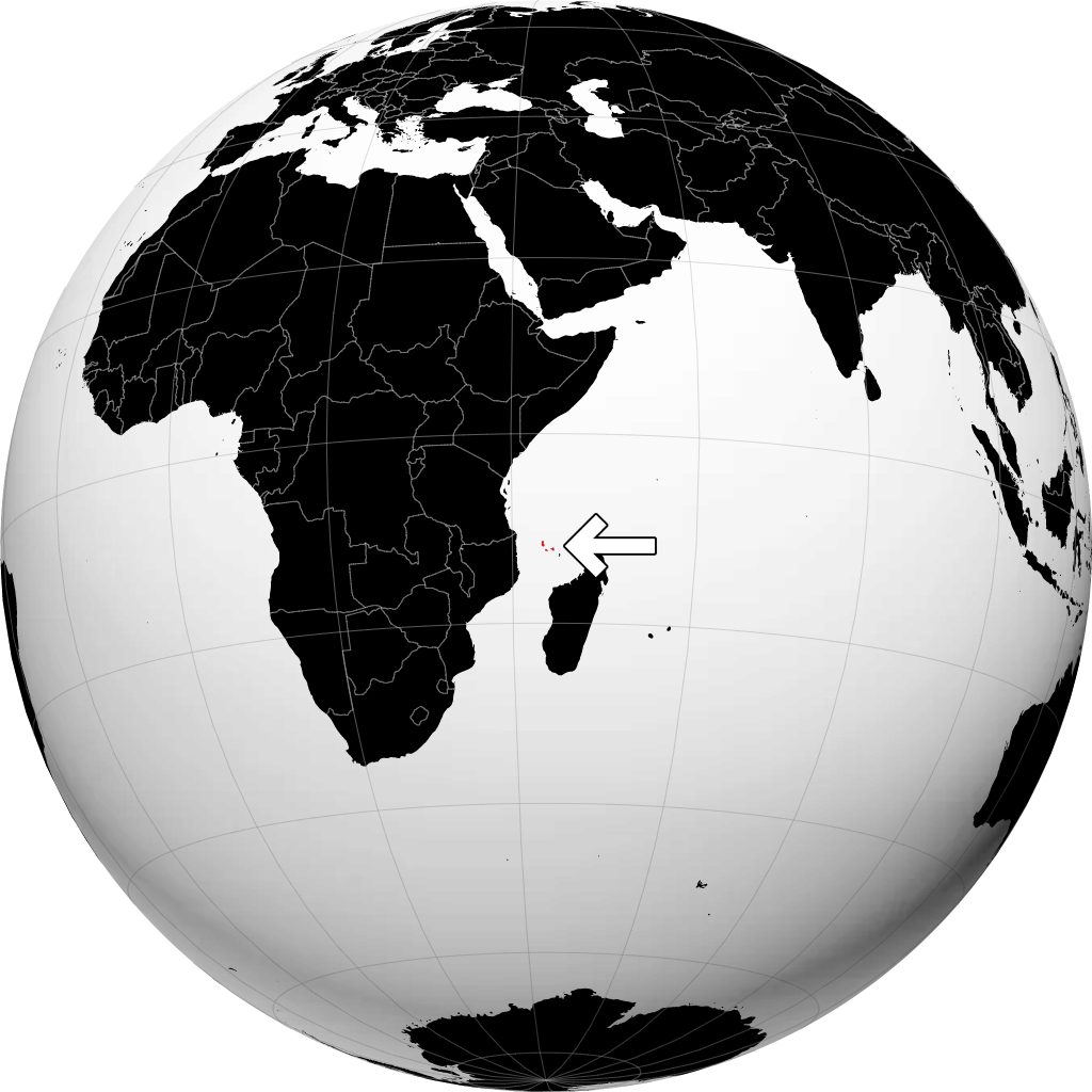 Comores sur le globe