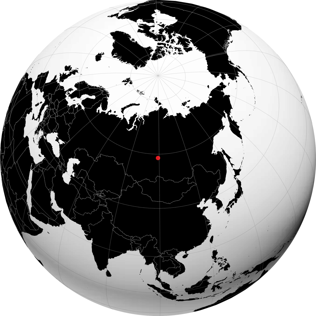 Kodinsk sur le globe