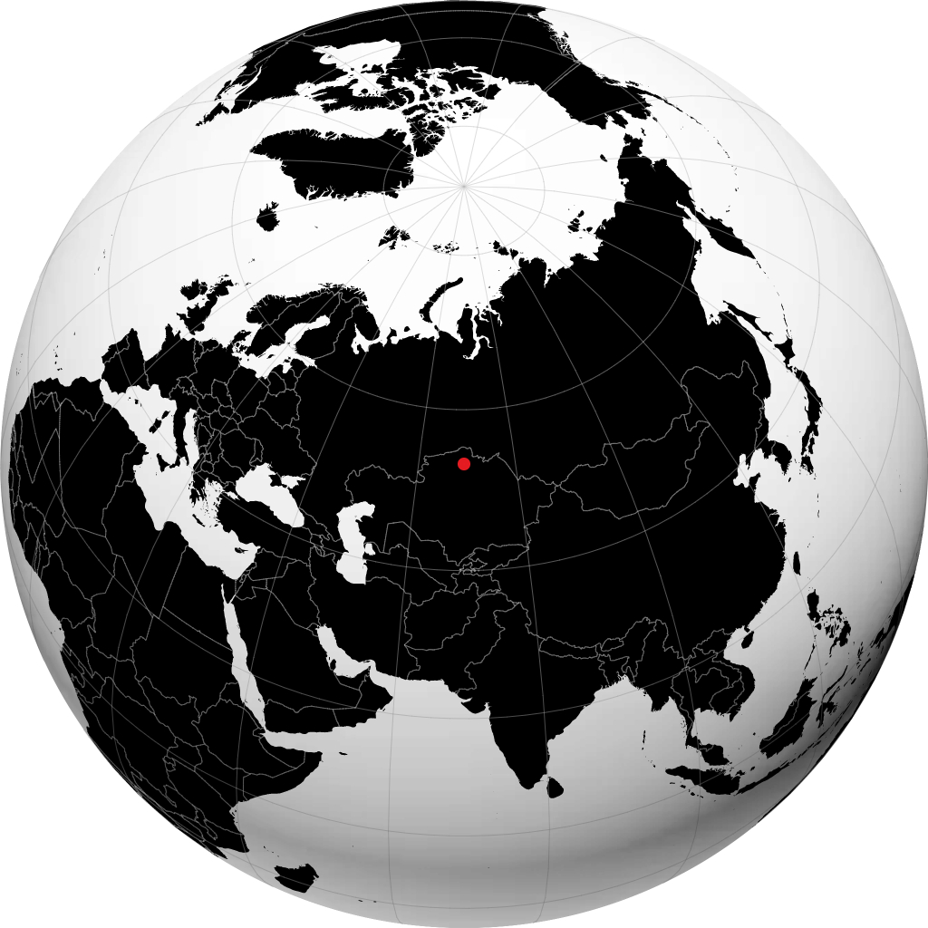 Kokchetau sur le globe