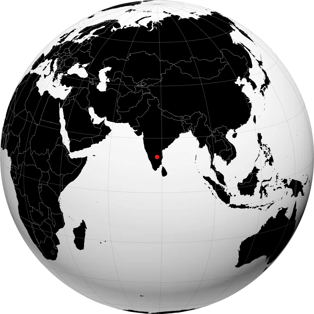 Kolar sur le globe