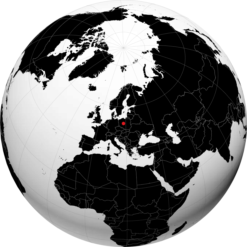 Konin sur le globe