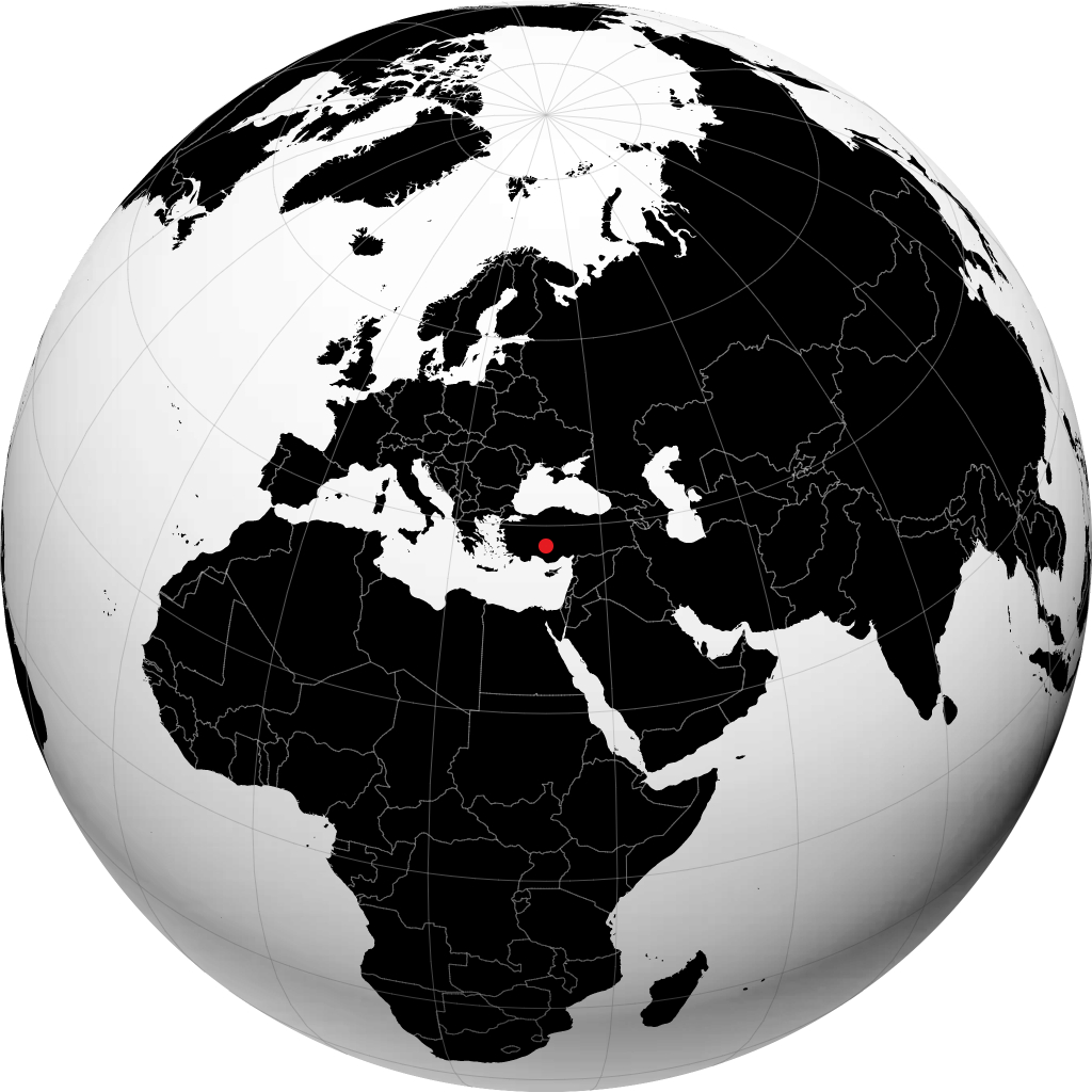 Konya sur le globe