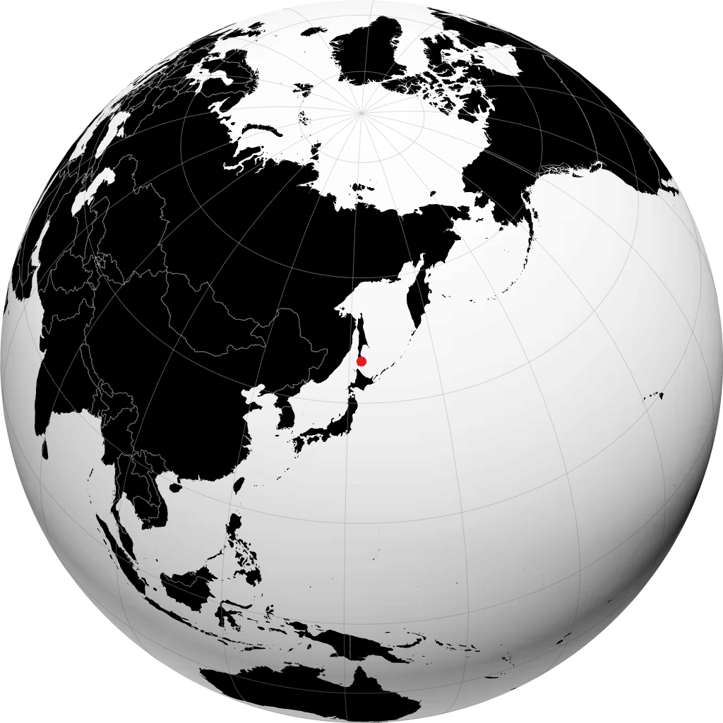 Korsakov sur le globe