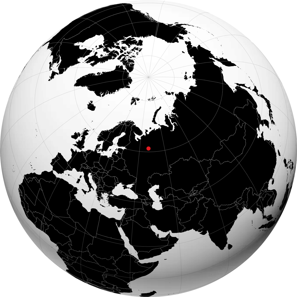 Koryazhma sur le globe