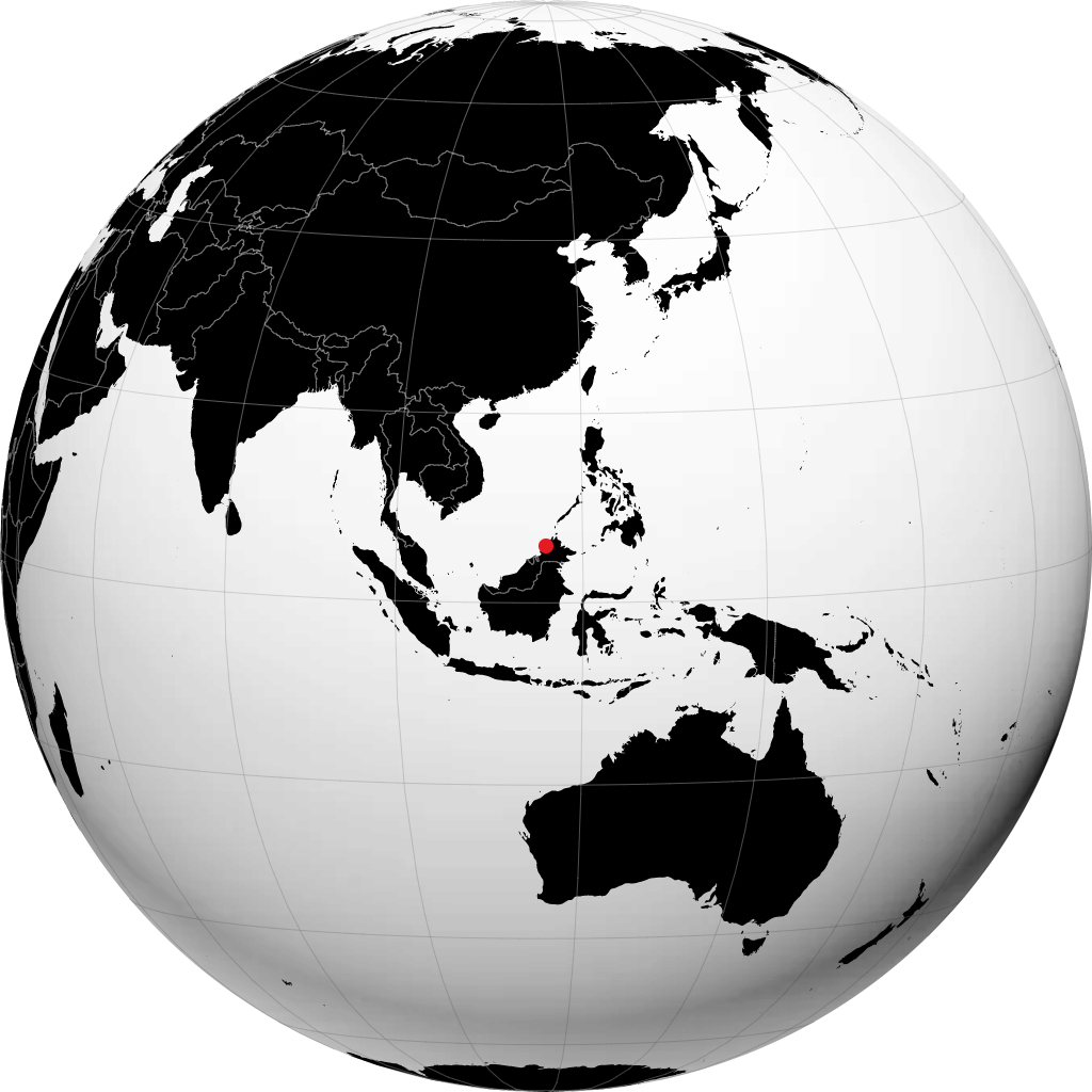 Kota Kinabalu sur le globe