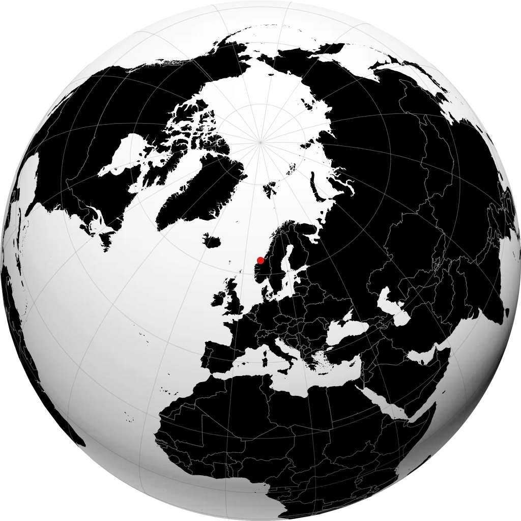 Kristiansund sur le globe