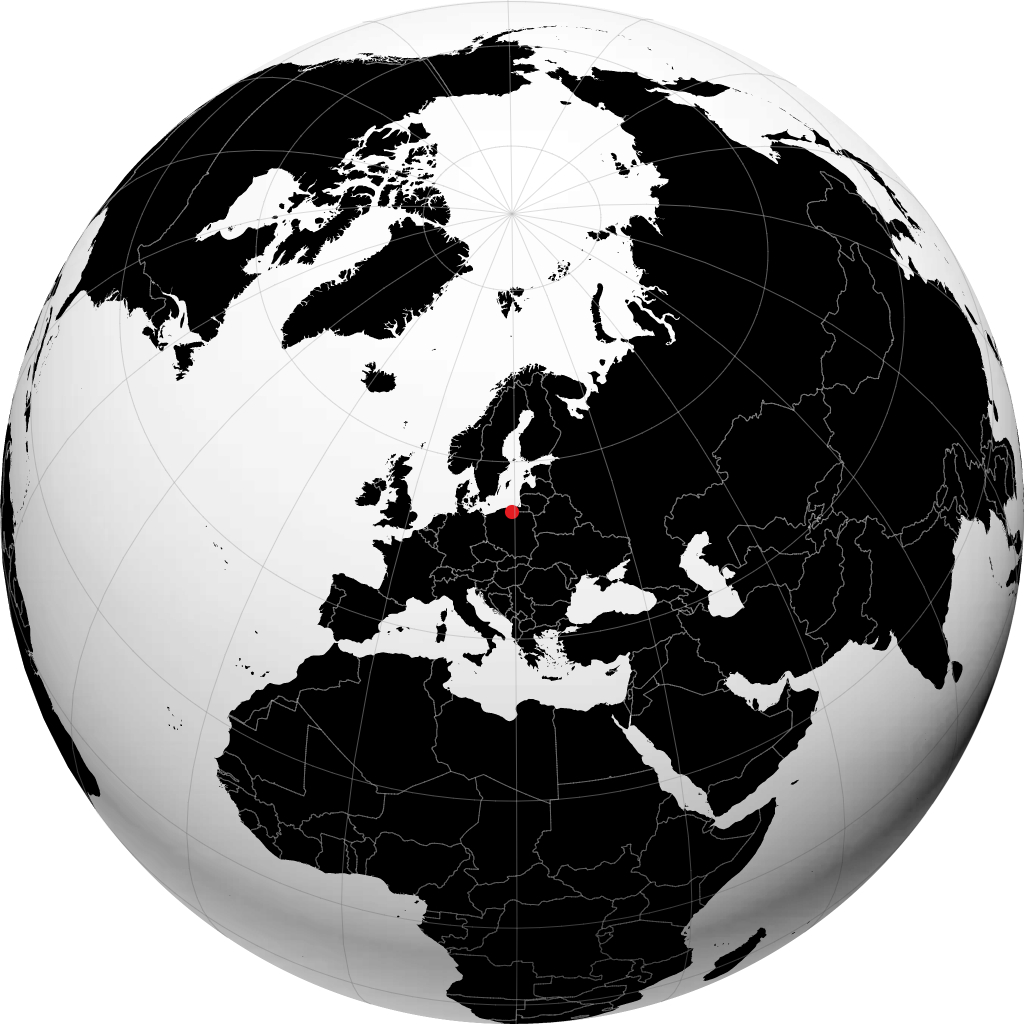 Krynica Morska sur le globe