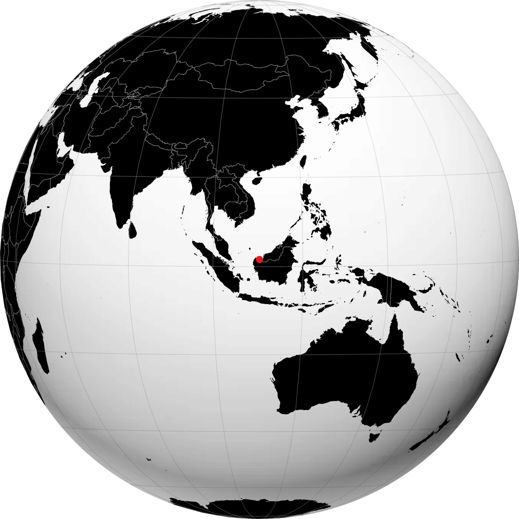 Kuching sur le globe