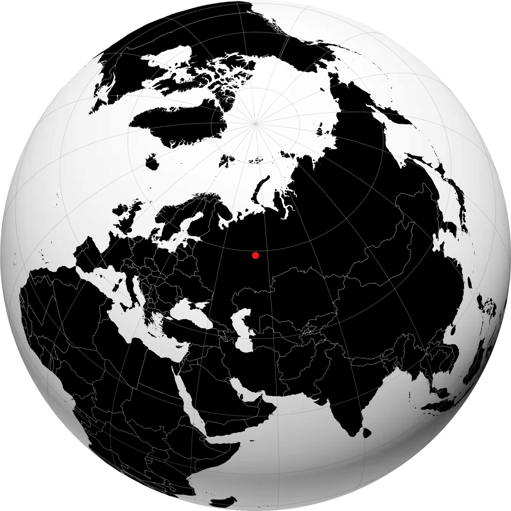 Kudymkar sur le globe