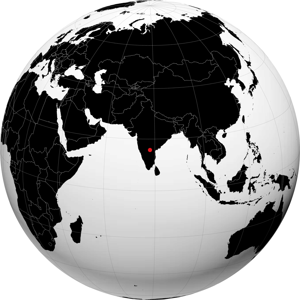 Kurnool sur le globe