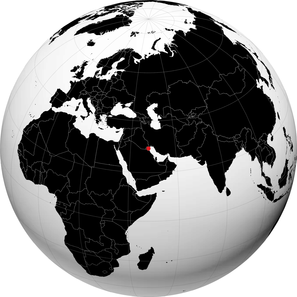 Koweït sur le globe