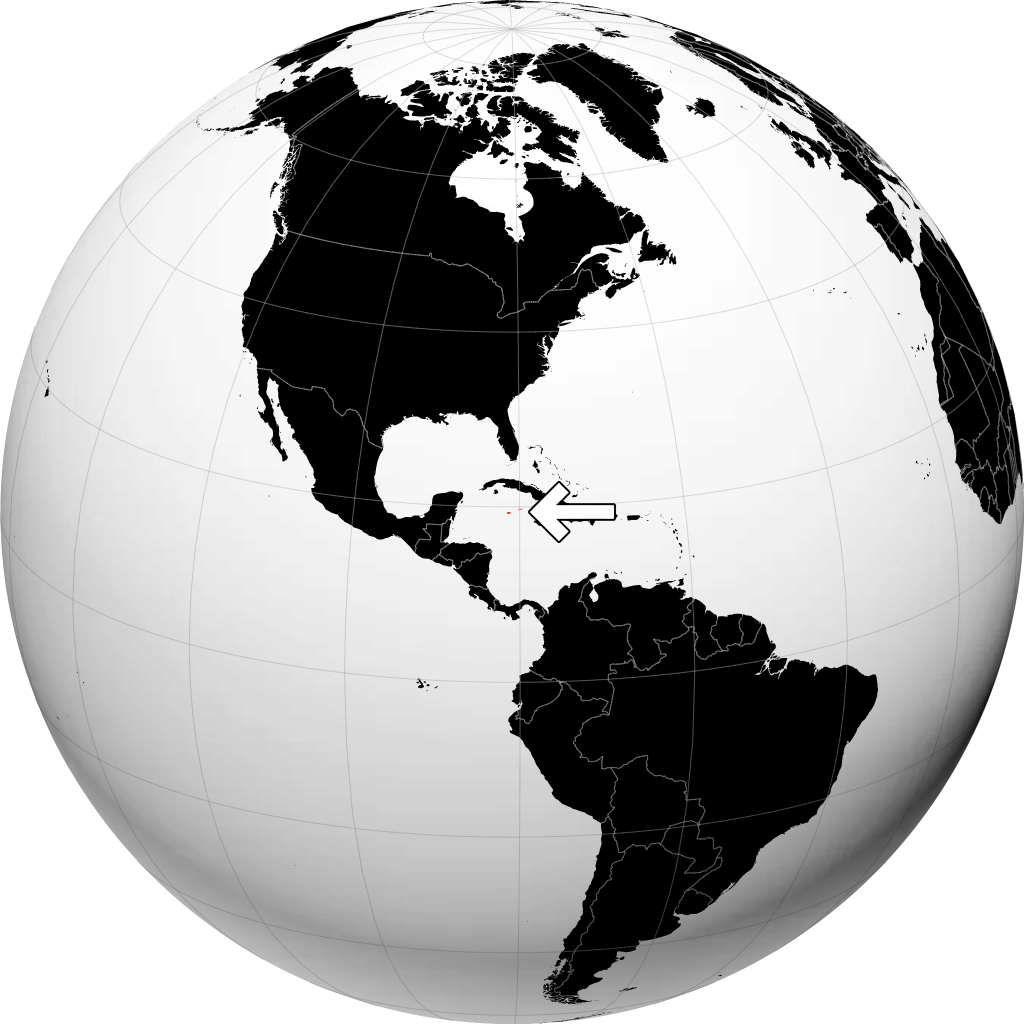 Îles Caïmans sur le globe