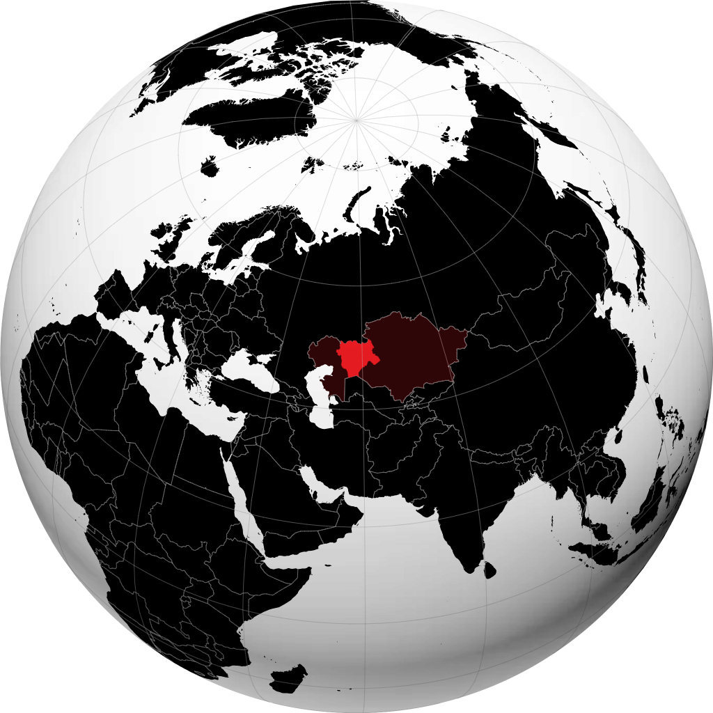Région d’Aktobe sur le globe