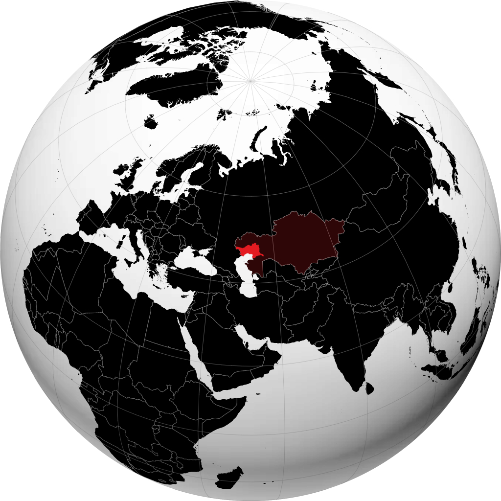 Région d’Atyrau sur le globe