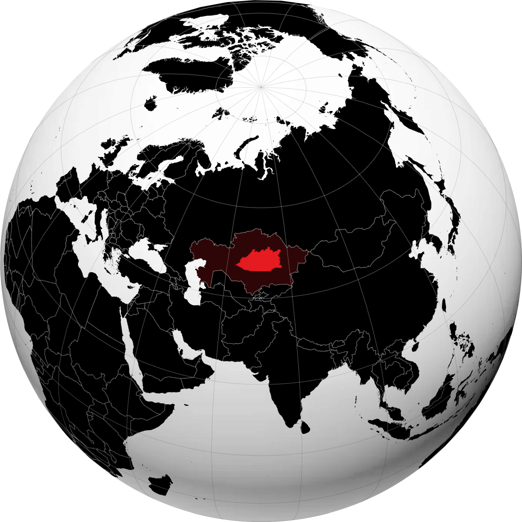 Province de Karaganda sur le globe