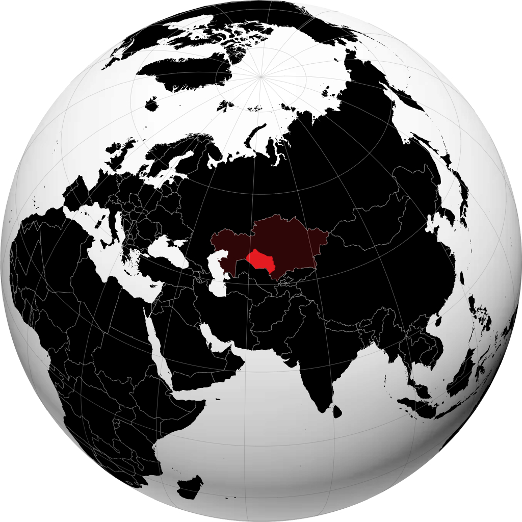 Région de Qyzylorda sur le globe