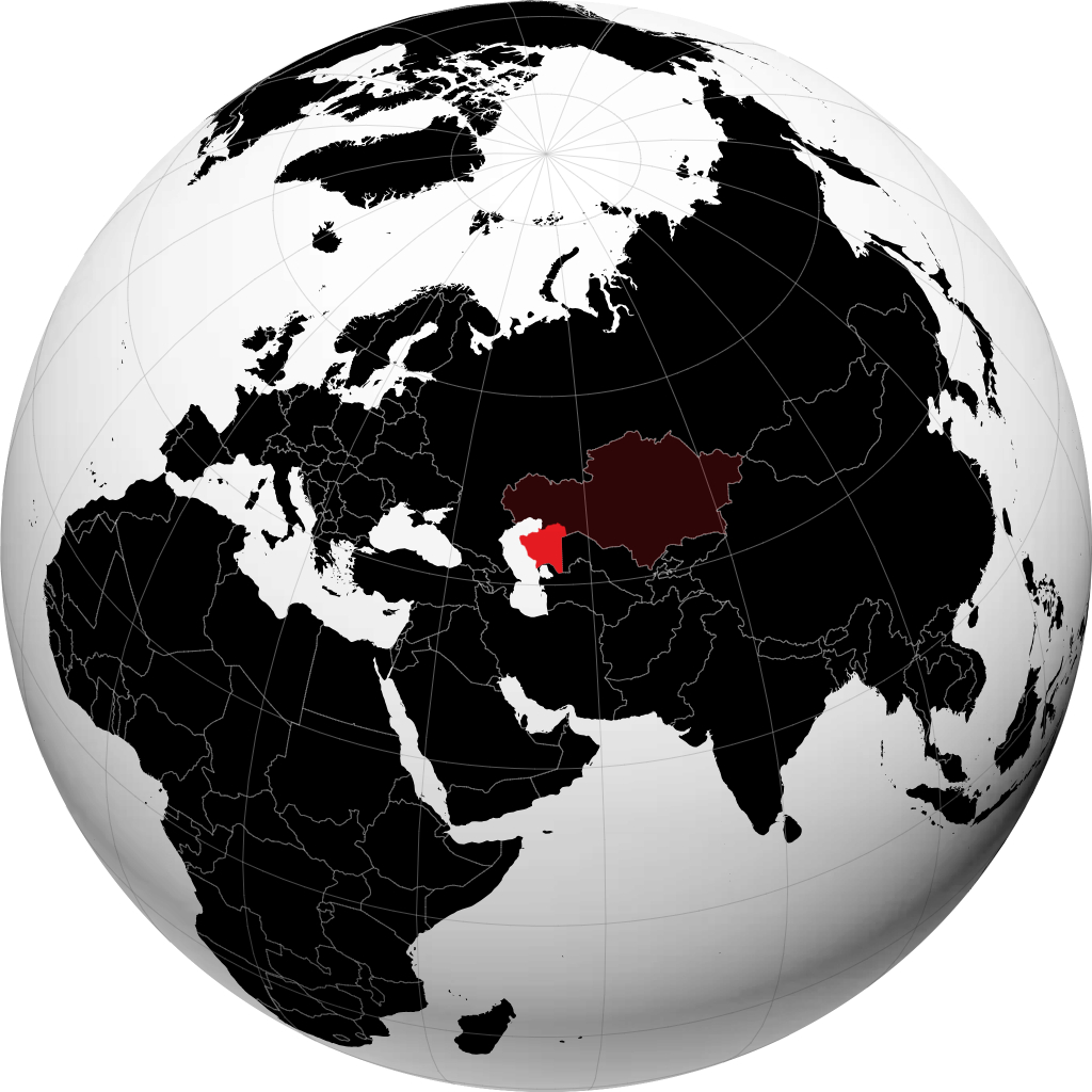 Région de Mangystau sur le globe
