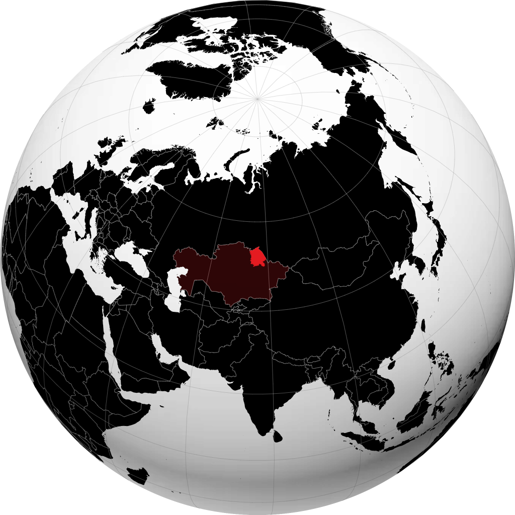 Province de Pavlodar sur le globe