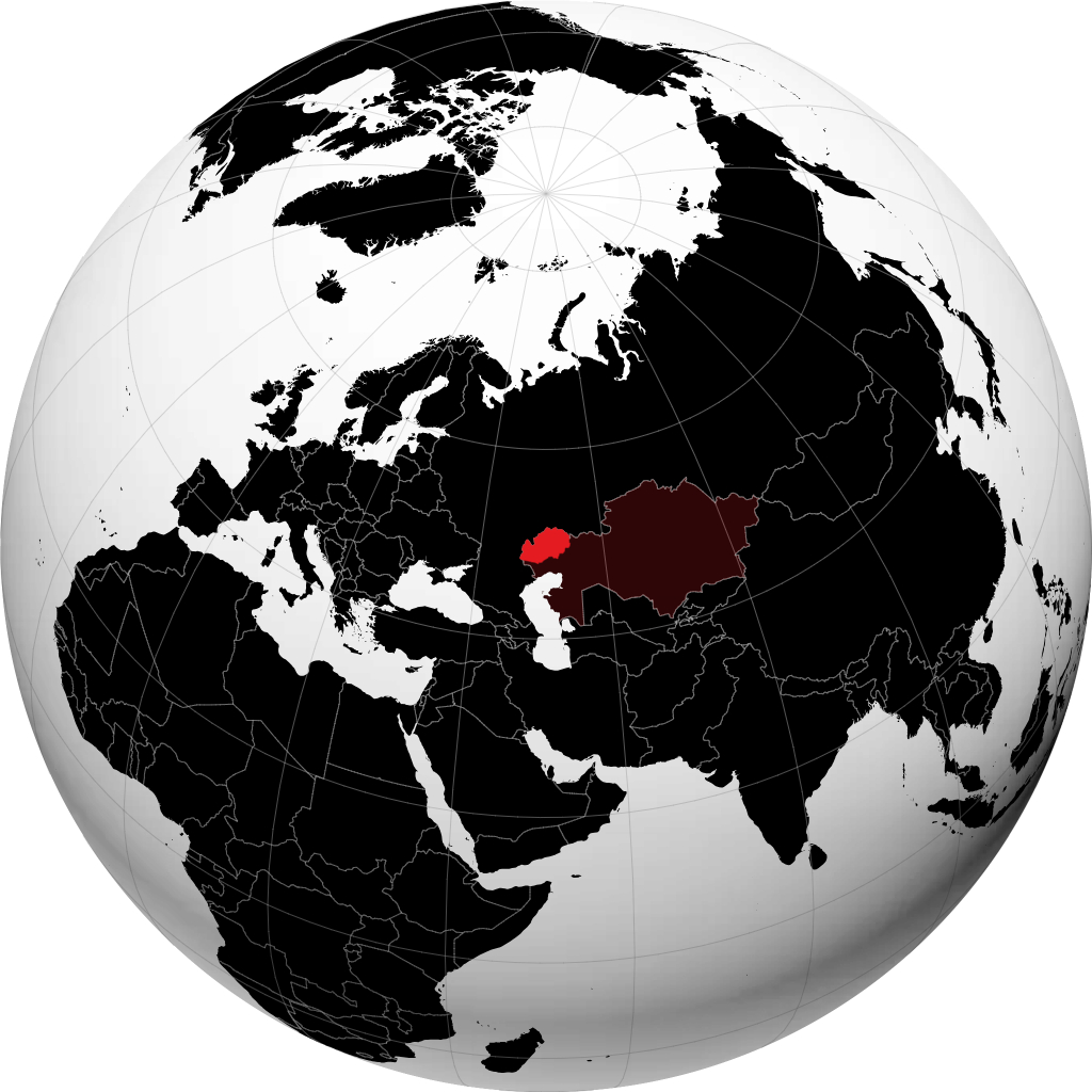 Province du Kazakhstan occidental sur le globe