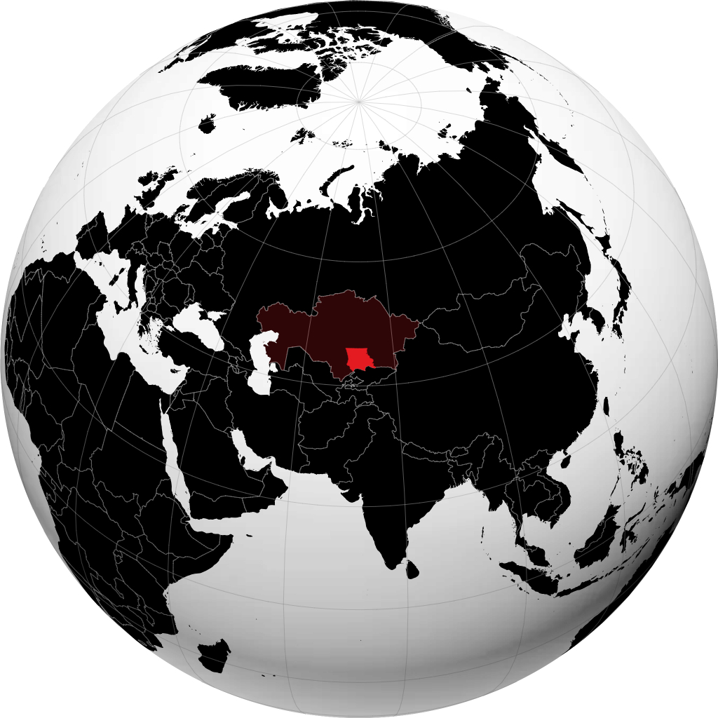 Province de Zhambyl sur le globe