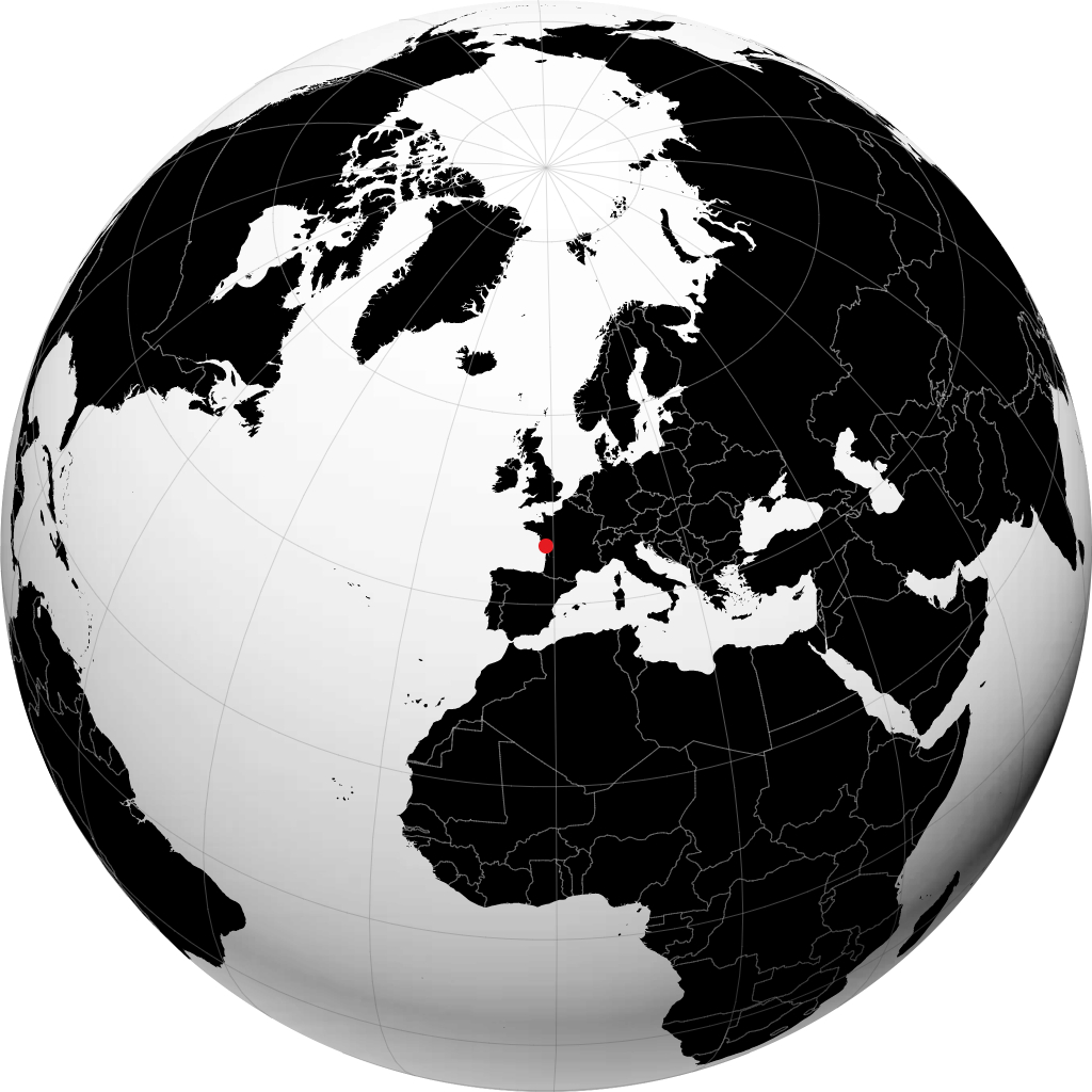 La Rochelle sur le globe