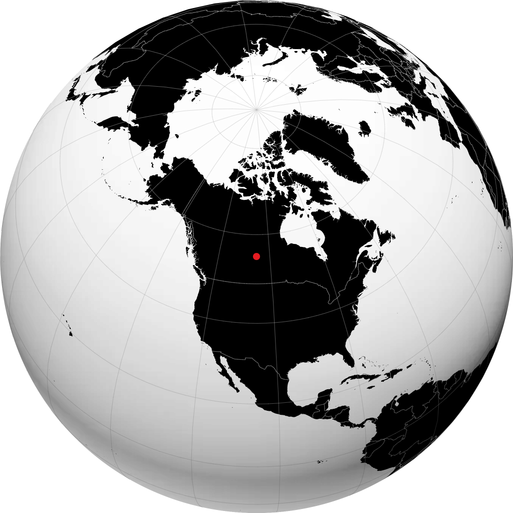 La Ronge sur le globe