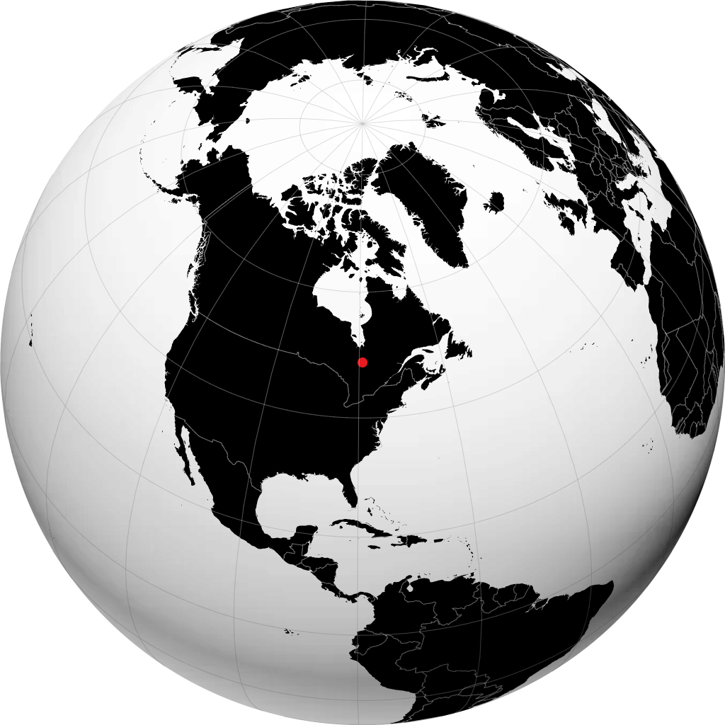 La Sarre sur le globe